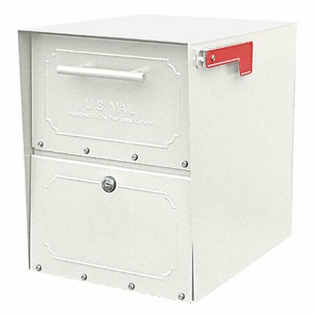 ARCHITECTURAL MAILBOXES Oasis Jr. Curbside Locking Mailbox 15x11.5x18 Inch - White AR23197